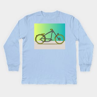 Retro Vintage Bicycle Biker Lover Kids Long Sleeve T-Shirt